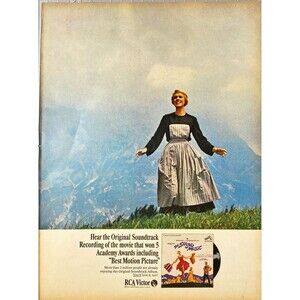 RCA Victor "Original Soundtrack to The Sound of Music-Julie Andrews" Ad 1966